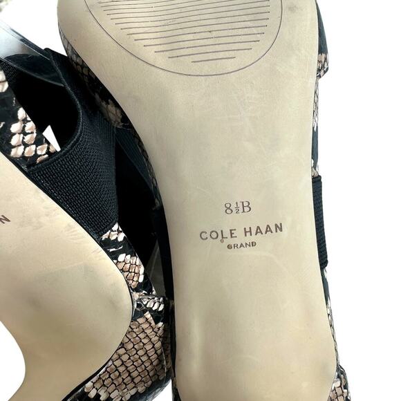 Cole Haan Grand Ambition Maikki Pointed Toe Pump Amphora Snake Print Size 8.5 - Picture 15 of 16